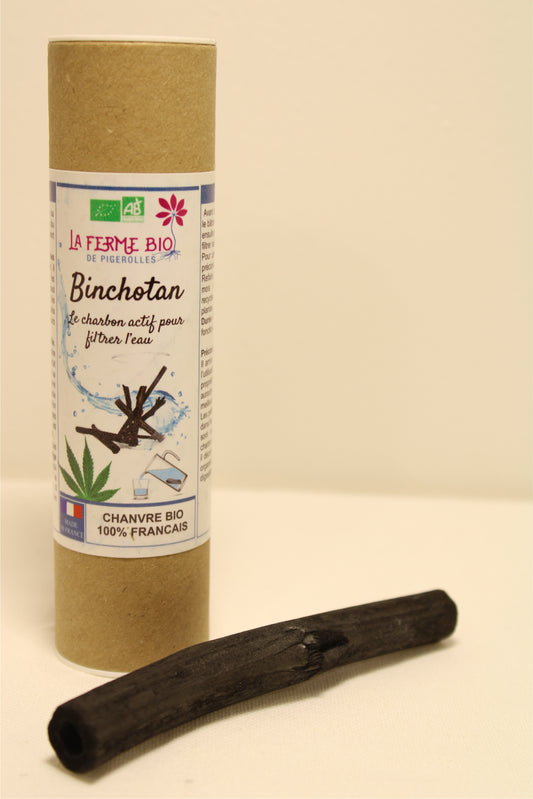 Binchotan de Chanvre Biologique (Charbon végétal actif - filtre à eau)
