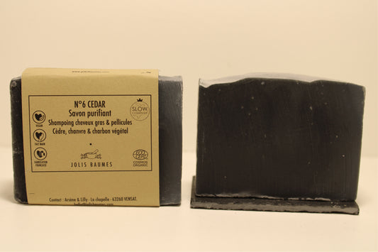 Savon Purifiant Chanvre - Charbon végétal - Cèdre Bio - au Chanvre organique made in la France