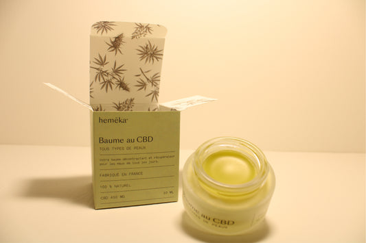 Baume Hēmeka Plantes et CBD - 4,5% CBD - au Chanvre organique made in la France
