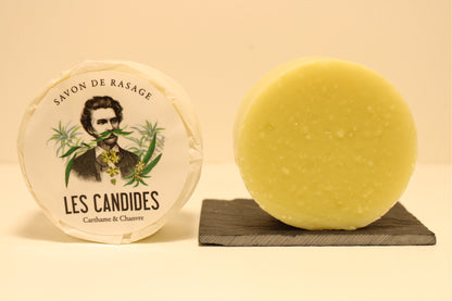 Savon de Rasage Solide au Chanvre et Carthame Bio - au Chanvre organique made in la France